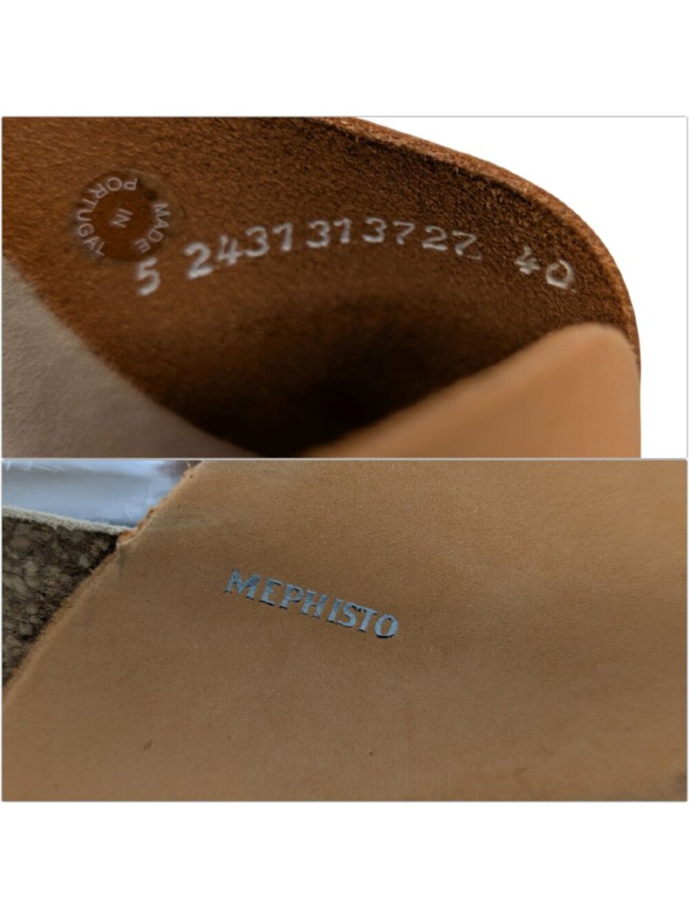Mephisto Lisane Camel Scratch Sandals Womens Tan Leather Wedge Heel EU 40 US 9 - Picture 11 of 12